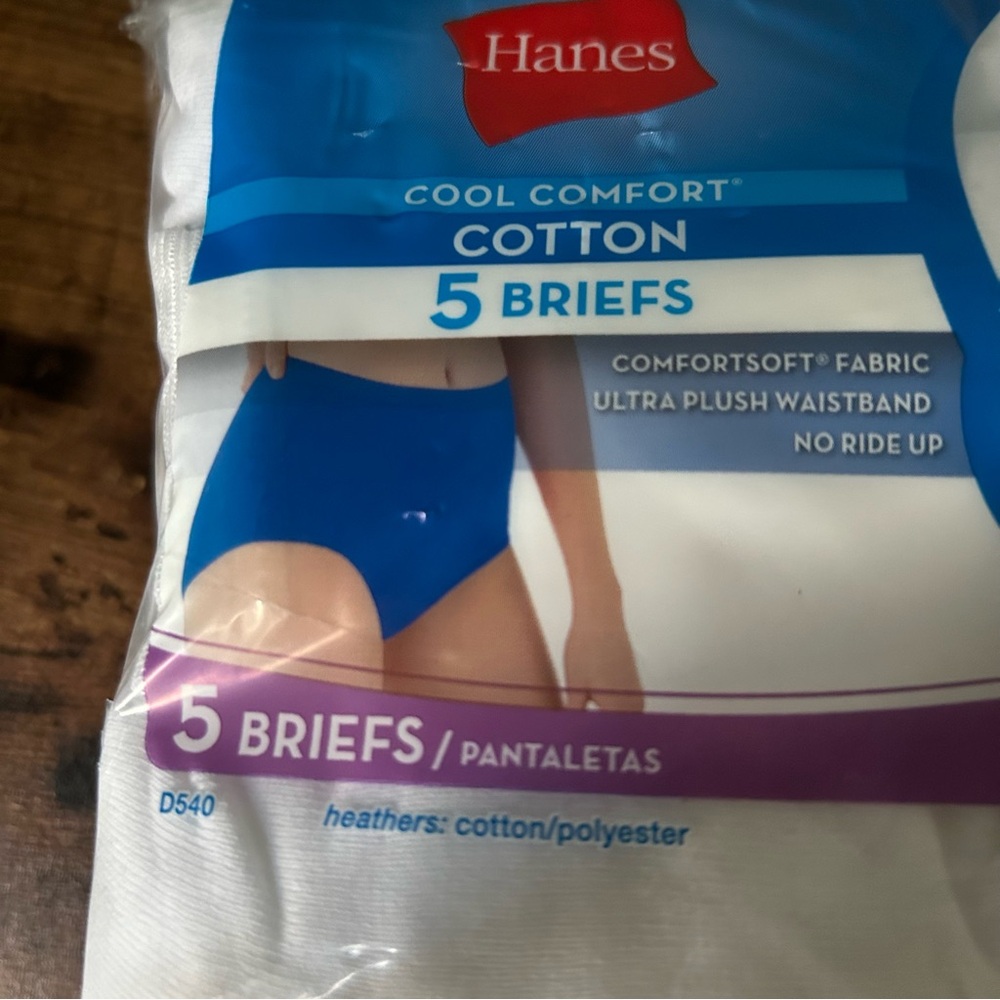Hanes women’s cool comfort cotton briefs in white value pack size 9/2XL NEW - Picture 3 of 4